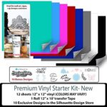 Silhouette Cameo 4 White Bundle with Vinyl Starter Kit, Heat Transfer Starter Kit, 2 Autoblade 2, 24 Pack of Pens, CC Vinyl Tool Kit, 130 Designs, and Access to Ebooks, Tutorials, & Classes