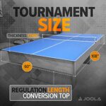 JOOLA Tetra – 4 Piece Ping Pong Table Top for Pool Table – Includes Ping Pong Net Set – Full Size Table Tennis Conversion Top for Billiard Tables – Easy Assembly & Compact Storage – Incl. Foam Backing