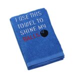 JXGZSO Bowling Towel I Use This Towel to Shine My Balls Embroidered Sports Teem Hand Towel Gift (Use This Towel T)