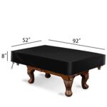 Billiard Pool Table Cover,Pool Table Cover 7 feet Waterproof Fitted (7ft:92x52x8in)