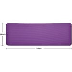 BalanceFrom GoCloud All-Purpose 1-Inch Extra Thick High Density Anti-Tear Exercise Yoga Mat with Carrying Strap (Purple), 71″ Long 24″ Wide