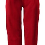 Mizuno Adult Women’s Belted Low Rise Fastpitch Softball Pant, Red, Small