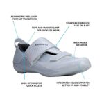 SHIMANO SH-TR501 Specialist Short Course Triathlon Shoe, White, 10-10.5 Men (EU 45)