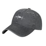 NVJUI JUFOPL Men’s Kayak Hat, Adjustable Washed Denim Baseball Cap for Kayaking, Kayak Heartbeat Sun Caps