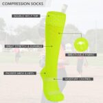 American Trends Softball Socks for Youth Girls & Adult Baseball Softball Socks Athletic Football Socks with Stitchs Youth Girls Yellow L