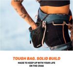Sukoa Chalk Bag for Rock Climbing – Bouldering Chalk Bag Bucket with Quick-Clip Belt and 2 Large Zippered Pockets – Rock Climbing Gear Equipment (Blue)