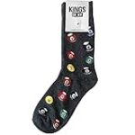 Kings Of NY Pool Table Billiard Balls Print Casual Cotton Mens Crew Socks