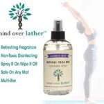 Mind Over Lather 100% Natural Yoga Mat Cleaning Spray | Works with All Mats | Cleans and Restores Using Essential Oils Naturally | Calming (Lavender Mint)
