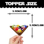 18pcs Glitter Billiards Dessert Cupcake Topper Sport Theme Decor Supplies Men Boys Girls Happy Birthday Decorations