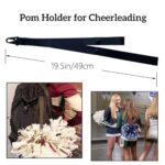 TEYOUYI Custom Made pom Holder for Cheerleading Accessories for Cheerleading pom poms No pom poms Included Black