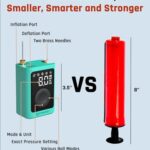 ETENWOLF Electric Ball Pump Inflation & Deflation 2-17PSI, Basketball Pump with Precise Pressure Gauge, Rechargeable Air Pump for Balls, Soccer Ball Air Pump