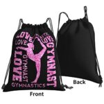 Braytow Gymnastics Drawstring Backpack Gym String Bag Drawstring Sackpack Sport For Womens Mens