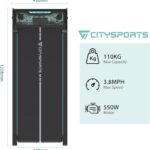 CITYSPORTS Treadmill Under Desk, Walking Pad Treadmill, Treadmill Ultra Slim & Portable for Home