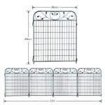 Neutype 4 Pack Garden Fence 36″W x 44″H Decorative Fence Panels Garden Border Fence Garden Fencing Outdoor Fence for Dogs Garden Fence with Gate Fencing for Yard Green