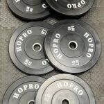Signature Fitness 2″ Olympic Bumper Plate Weight Plates with Steel Hub, 120-Pound Set, 2x 10LB, 2x 15LB, 2x 35LB