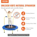 VEVOR 3FT Trampoline for Kids, 36″ Trampolines Indoor/Outdoor Trampoline for Toddlers, Foldable Mini Baby Trampoline with Foam Handle, Recreational Trampoline Birthday Gift for 3+ Years Kids