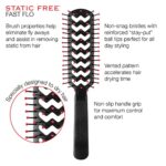 Cricket Static Free Fast Flo Vent Hair Brush 2 Piece Value Set for Blow Drying, Styling and Detangling Hairbrush for All Hair Types with Mini Travel Brush (colors may vary)