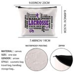 XYANFA Lacrosse Girl Makeup Bag Lacrosse Player Gift Lacrosse Coach Cosmetic Bag Gift For Lacrosse Player (Lacrosse Makeup Bag)