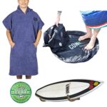 COR Surf Surfing Gift Box Bundle (4 Items) Includes Microfiber Changing Poncho | Wetsuit Changing Mat | Surfboard Wall Rack | Surf Wax All-in-one Gift Box