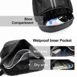 Hoedia Sports Drawstring Backpack – String Swim Gym Bag with Shoes Compartment and Wet Proof Pocket for Women&Men