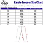 ChoCho Track Adult Karate Trousers Martial Arts Student Karate Suit GI Aikido Pant Kung Fu (Black, 0/130cm)