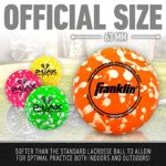 Franklin Sports Practice Lacrosse Balls – Soft Lax Balls for Training + Practice – Orange – No Bounce Lacrosse Balls for Youth + Adult Play – 2 Pack
