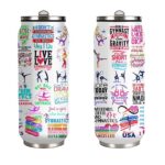 JDEIFKF Gymnastics Tumbler Cup Gymnasticsl Mug With Lid,Gymnastics Lover Birthday Gifts Stainless Steel Vacuum Coffee Mug Cup Gymnastics Gifts For Women Girls 17 Oz