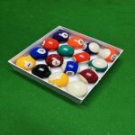 HMQQ Billiard Balls Set 2-1/4″ Regulation Size Pool Table Balls for Replacement (16 Resin Balls)