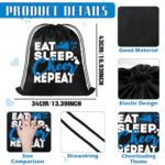 Pinkunn 20 Pcs Cheer Drawstring Backpack Cheerleading Drawstring Gym Bag Cheerleader Gifts Cheer Accessories for Cheerleaders (Blue,Elegant Style)