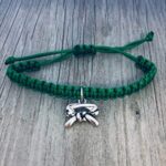 Martial Art Bracelet (Green) Adjustable Bracelet with Martial Arts Belt Charm, Unisex Charm Bracelet for Karate, Jiu Jitsu, and Taekwondo. Ideal Karate Gifts or Jiu Jitsu Bracelet – by SPORTYBELLA