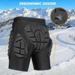 Protective Padded Shorts, 3D Protection Hip Butt EVA Protective Gear Guard for Ski Snowboard Skateboarding 5 Size Men Women Youth Kids