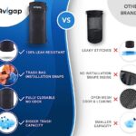 Avigap Boat Trash Can, 100% Odor & Leak Resistant, Portable, Reusable, 10-13 Gal Garbage Bag Snaps Inside, Easy to Install & Clean, Fishing, Sandbar, Kayak, Pontoon Boat Accessories