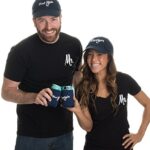 Captain Hat & First Mate | Matching Skipper Boating Baseball Caps & Beer Holders Navy