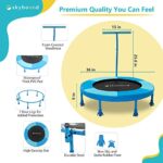 SkyBound Kids Trampoline Indoor with Handle – 36 Inch Mini Trampoline for Kids – Kids Trampoline for Toddlers with Handle, Durable Steel Frame and Safety Pad – Mini Trampoline for Toddlers Age 3 Above