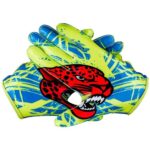 PLAYEUR Multi Pink Ultra Cheetah Adult Youth Kids Football Gloves Including Free Premium Towel Advance GripPro Technology reducing The Risk of Fumble Lightweight and Perforated