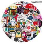 wyyeleswm Bowling Life Stickers 50pcs Bowling King Waterproof Vinyl Decals Stickers for Gym Wall, Water Bottles, Laptop, Cups, Skateboard, Phone, Guitar (Bowling)