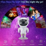 Astronaut Star Projector Galaxy Light with Timer and Remote Control, 360° Adjustable Starry Night Light Projector for Baby/Kids/Adults/Bedroom/Party/Home Decor/Game Room (White)