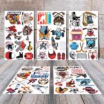 50 Pack Pcs Ice Hockey Stickers for Water Bottles Waterproof Vinyl Laptop Scrapbooking Luggage Funny Sports Sticker Packs Set Bulk Teens Adults Girls Boys Aesthetic Small Decals