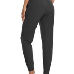 BALEAF Women’s Joggers 28” Lightweight Hiking Pants High Waist 5 Zipper Pockets Quick Dry Travel Athletic UPF50+ Dark Gray L