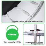 Trampoline for Kids, Adjustable Baby Toddler Trampoline with Basketball Hoop, 440lbs Indoor Outdoor Toddler Trampoline with Enclosure (Green)