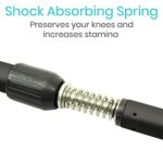 Vive Walking Stick – Hiking Pole – Trekking Poles – Adjustable Lightweight Walking Sticks for Hiking, Walking – Collapsible Hiking Pole for Men, Women, Children, Seniors – with Adjustable Tip (Gray)