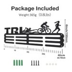 NBEADS Medals Hanger Display Holder Rack, Women’s Triathlon Medals Display Wall Mounted Frame Sports Medal Holder Racks for Competition Medal Ribbon Wall Hanging Display