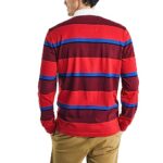 Nautica Men’s Long-Sleeve Rugby Polo Shirt, Sunrise Red