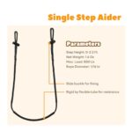 ZIVOXIA Climbing Stick Aider for Hunting, Daisy Chain Single Step Aider, Hand-Braided 1.5Ft Lightweight Rope Ladder Tree Stand Step – Weighs Only 1.6 Ounces