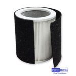 PUREBURG Replacement True HEPA Filter Set Compatible with Hunter HP670 Large Tower True HEPA Air Purifier, Part Number H-HF670-VP,H13 High-efficiency 4 Activated carbon