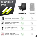 Hikeen Football Blocking Pad Training Equipment Denser Softer Foam Kick Pads for Football, Basketball, Hockey, Lacrosse Tackle Dummy – 16″x24″ Kick Shield Pad with Handles (1PCS)