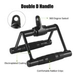 DYNASQUARE Cable Attachments for Home Gym, LAT Pulldown Attachment, Weight Machine Accessories, Straight Pull Down Equipment, V-Shaped Press Down Bar, Tricep Rope, Exercise & Double D Handle