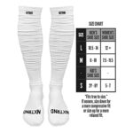 Nxtrnd XTD Scrunch Football Socks, Extra Long Padded Sport Socks for Men & Boys (White, Y)
