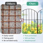 Decorative Garden Fence 20 Pcs – Total 21ft (L) x 24in (H) Rustproof Metal Animal Barriers Border, No Dig Fencing Panels, Easy to Assemble for Flower Beds Outdoor Yard Patio Landscape