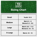 TD Spats mens Cleat Covers Premium Wraps For Football, Soccer, Field Hockey, Turf, White, Medium